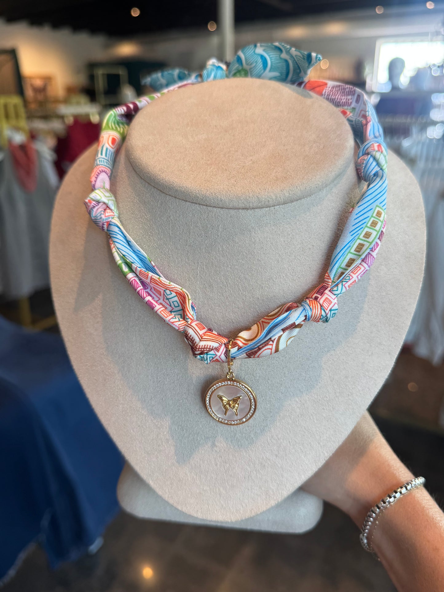 Scarf Necklace Butterfly