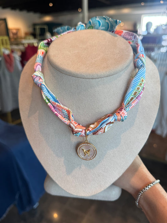 Scarf Necklace Butterfly
