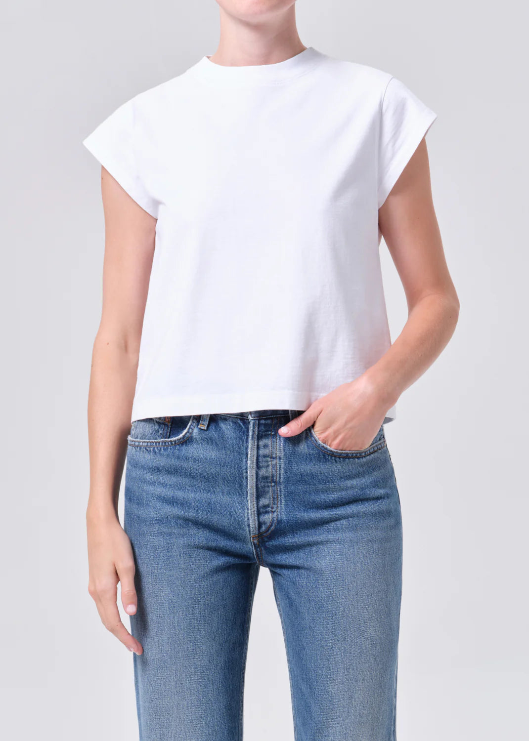 Agolde Bryce tee white 