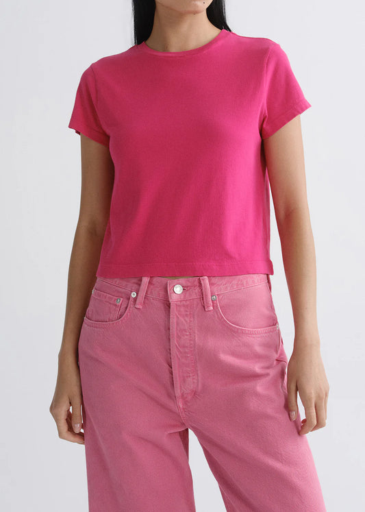 Agolde tee shirts pink tee shirts 