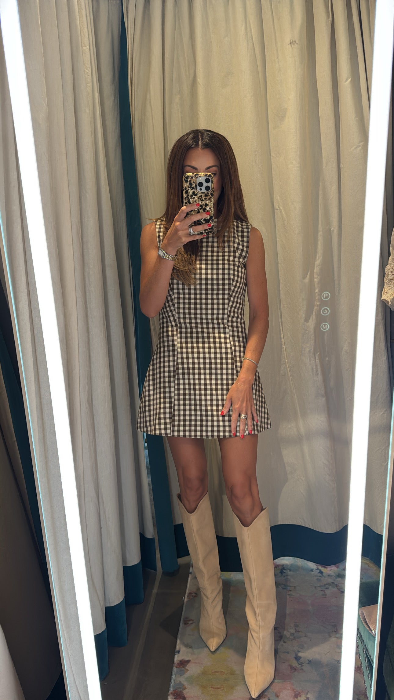 Brown Gingham Clementine Dress