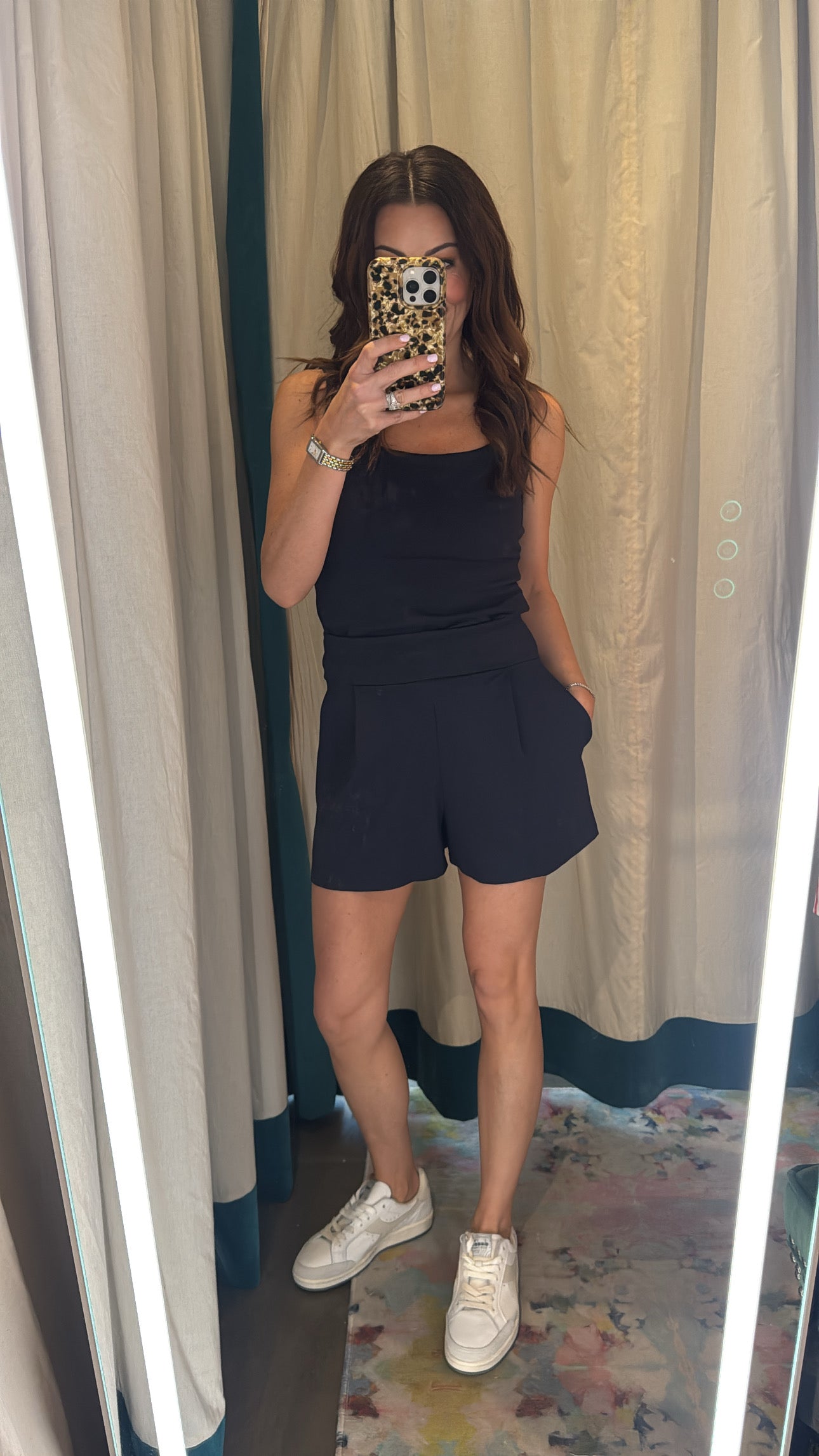 Susana Monaco Pleated Shorts in Midnight