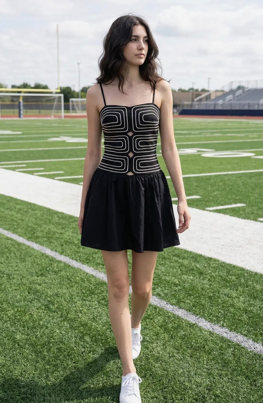 Black and white gameday dresses 