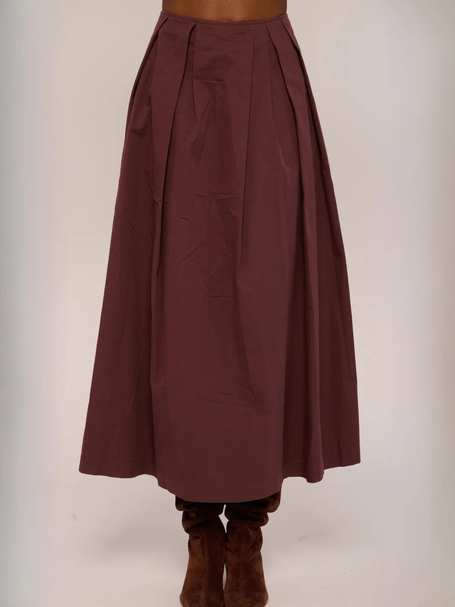 Ridley Skirt in Deep Mahogany