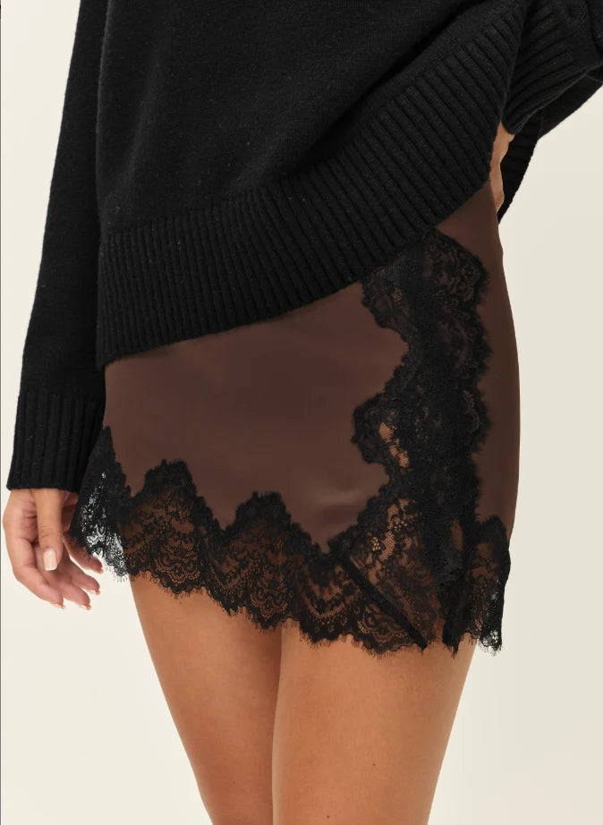 Claude Satin Mini Skirt