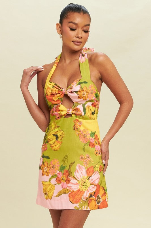 Garden Party Halter Dress