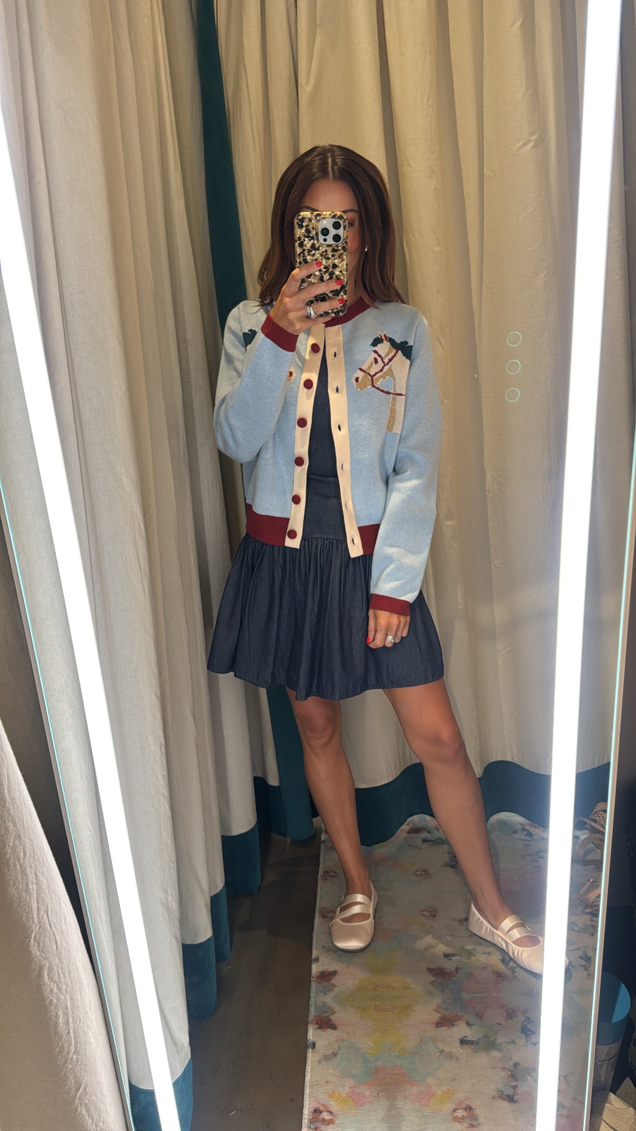 Horse Button Up Sweater