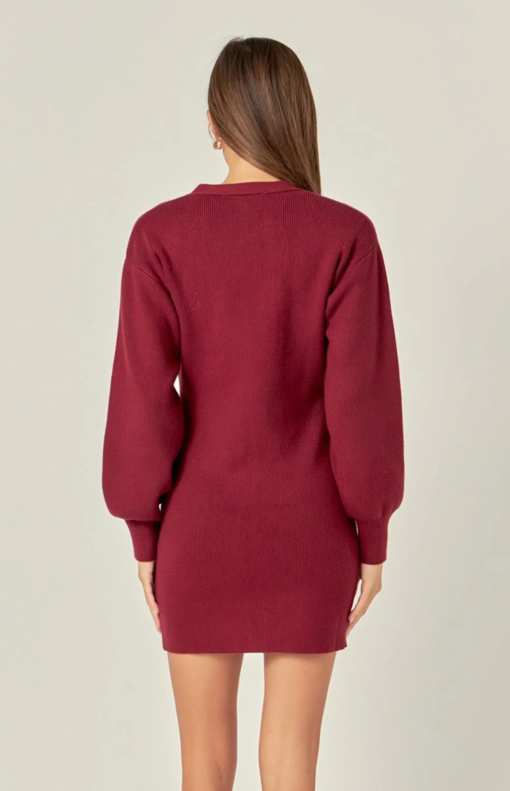 Burgundy Sweater Dress