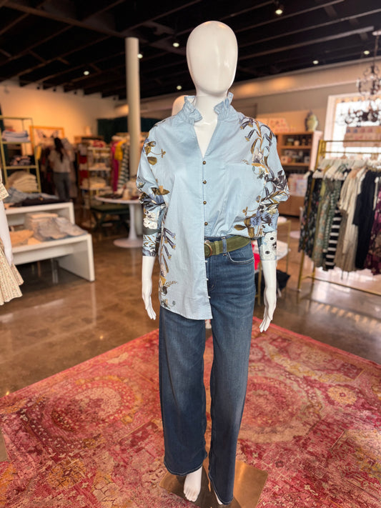 Floral Chambray Button Up