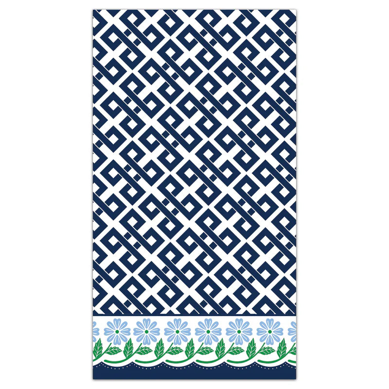 Navy Floral Guest Towels