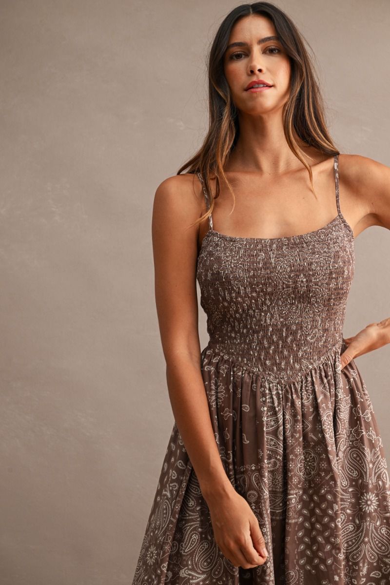 Bandana Paisley Midi Dress