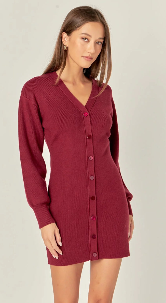 Burgundy Sweater Dress