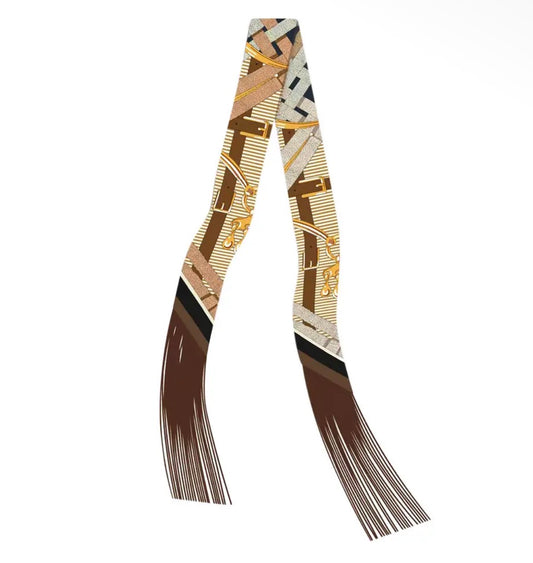 Frilly Scarf - Brown