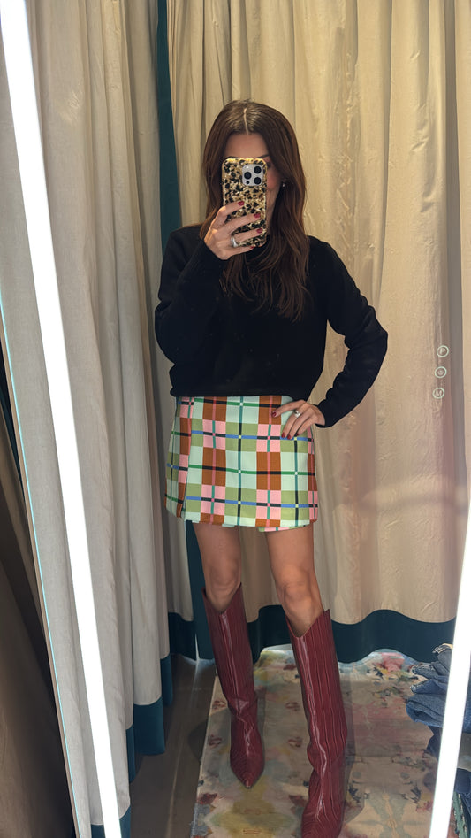 Plaid Multicolor Skort