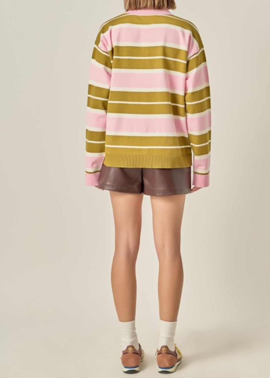 Brown Leather Skort - XS