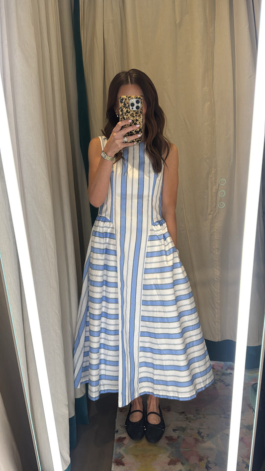 Basque Waist Midi Dress