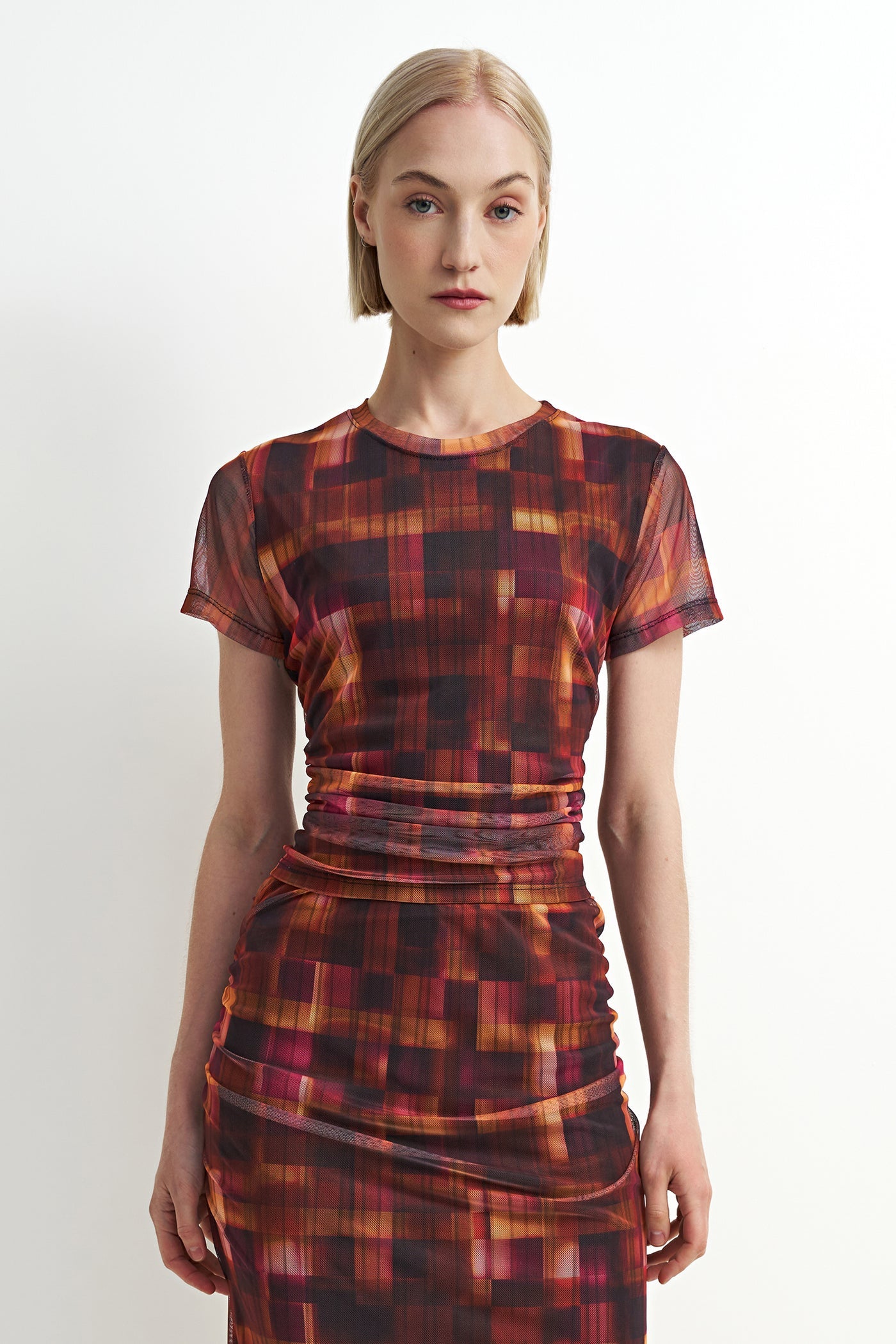 Harper Mesh Top in Winebox