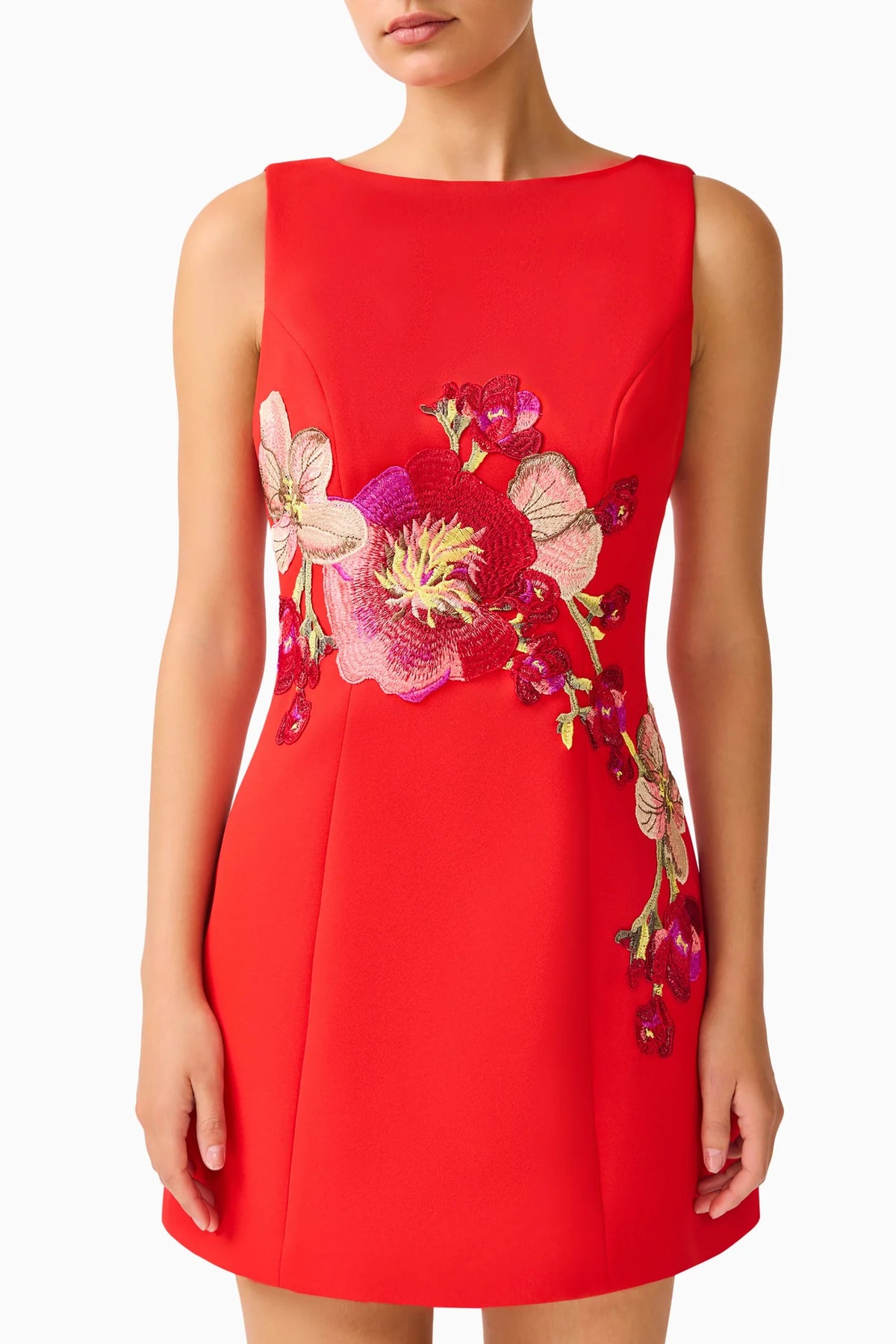 Elliatt Fleurisca A Line Mini Dress Scarlet Red