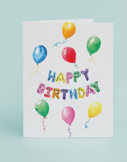 Happy Birthday Balloon Banner