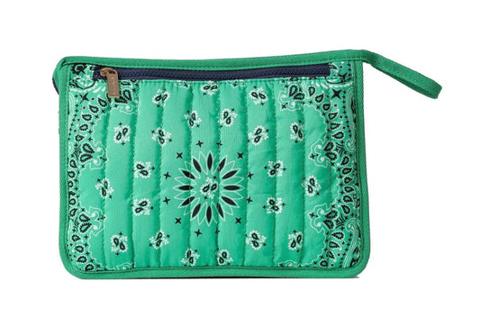 Bandana Print Pouch -Beau Kelly Green