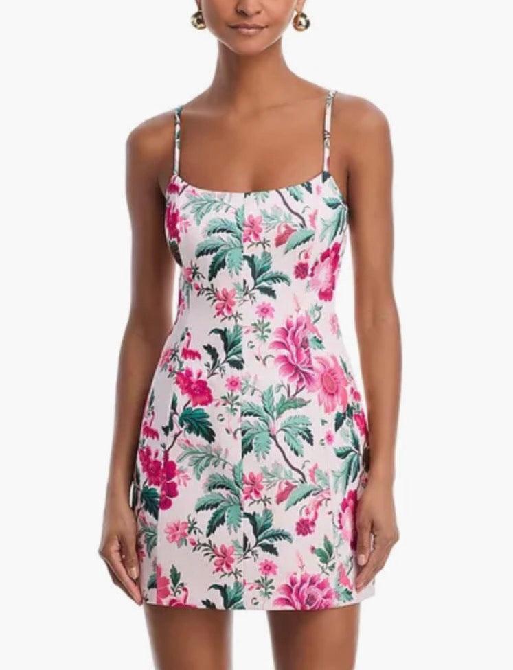 York Satin Flare Mini Dress
