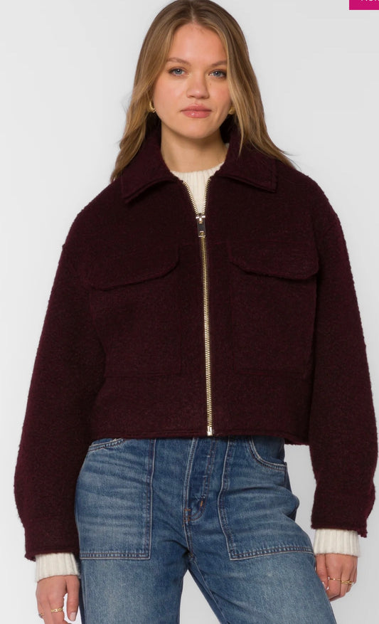 Galinda Wine Felt Jacket