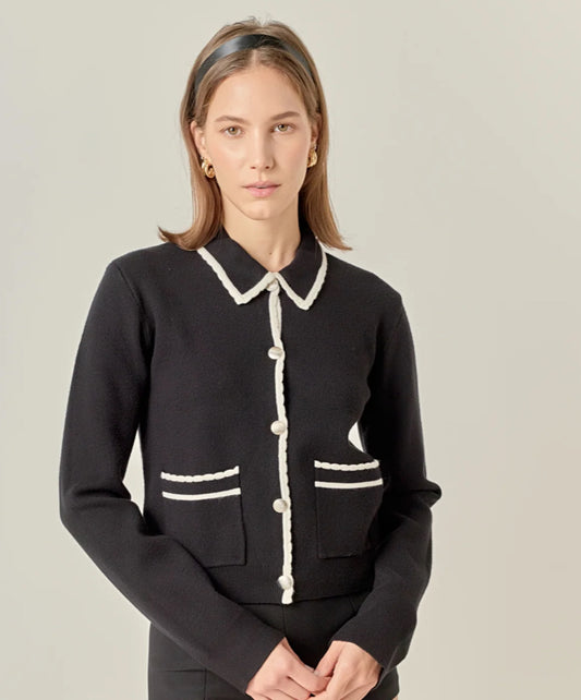Scallop Detail Cardigan