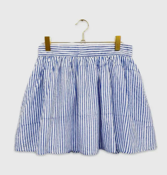 Blue Stripe Mini Skirt
