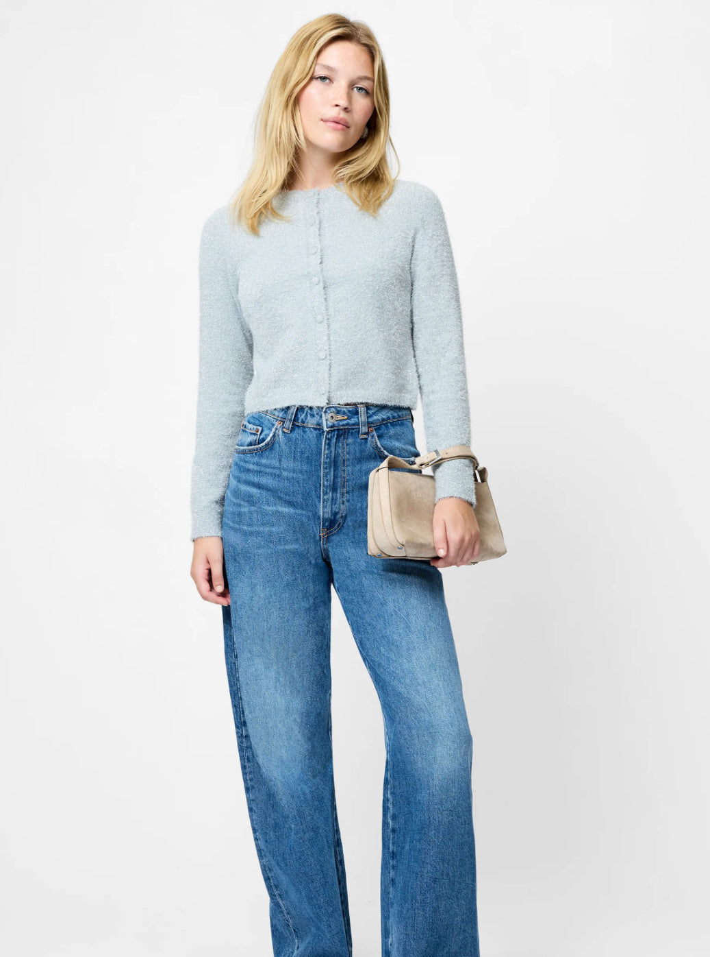 Tinsel Knit Slim Cardigan