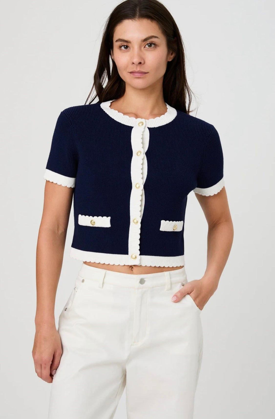 Bennet Ribbed Knit Top-L