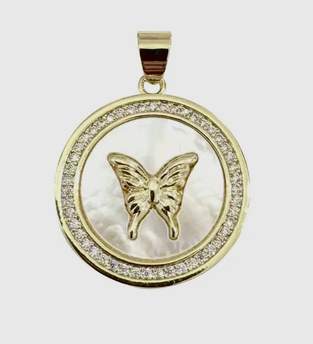 Pink Bandana Necklace with Butterly Charm