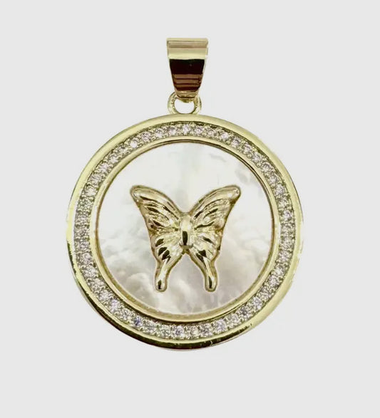 Pink Bandana Necklace with Butterly Charm