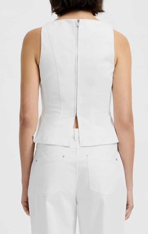 Inez Cotton Twill Peplum Top