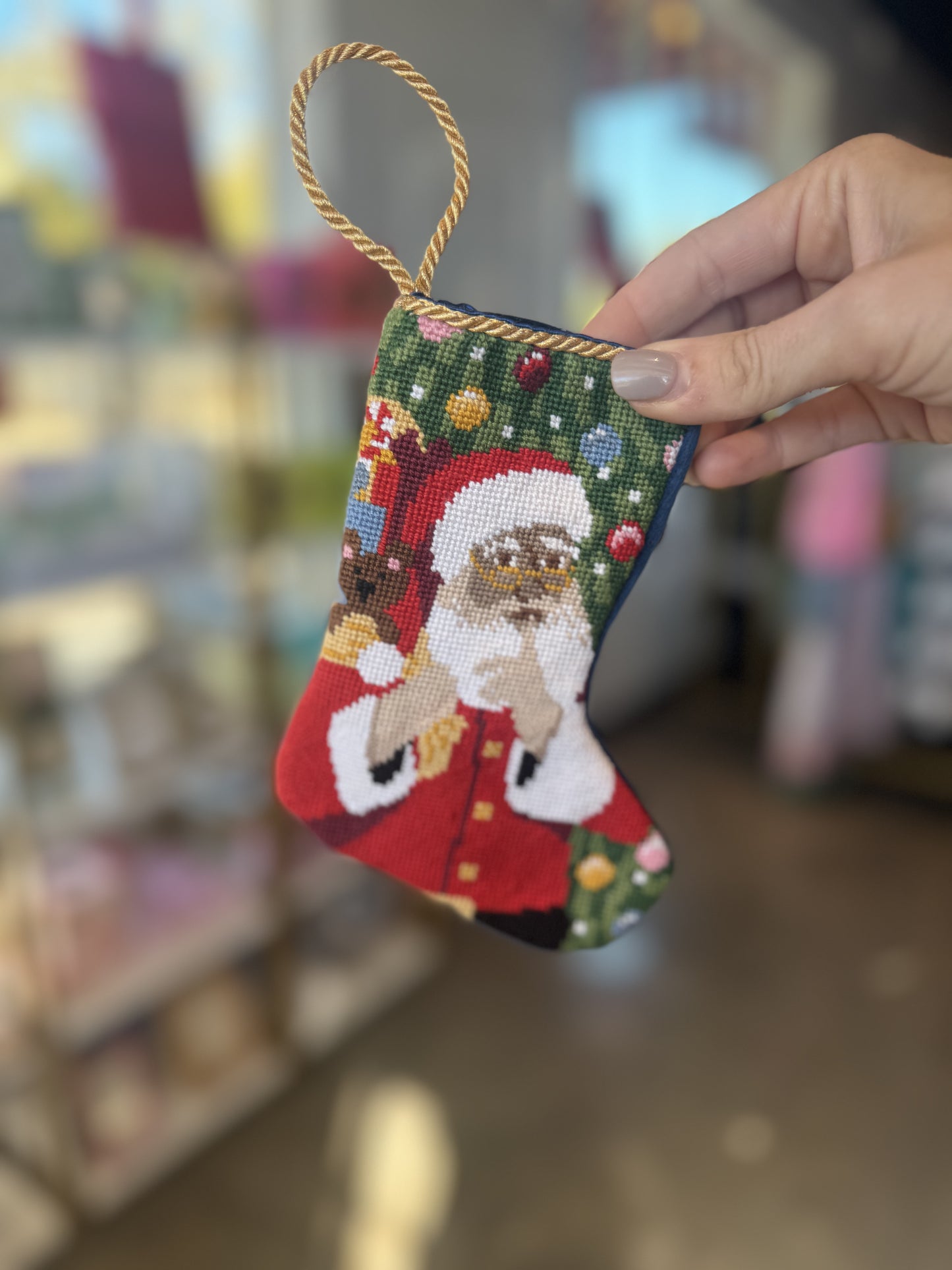 Jolly Old Saint Nick Bauble Stocking