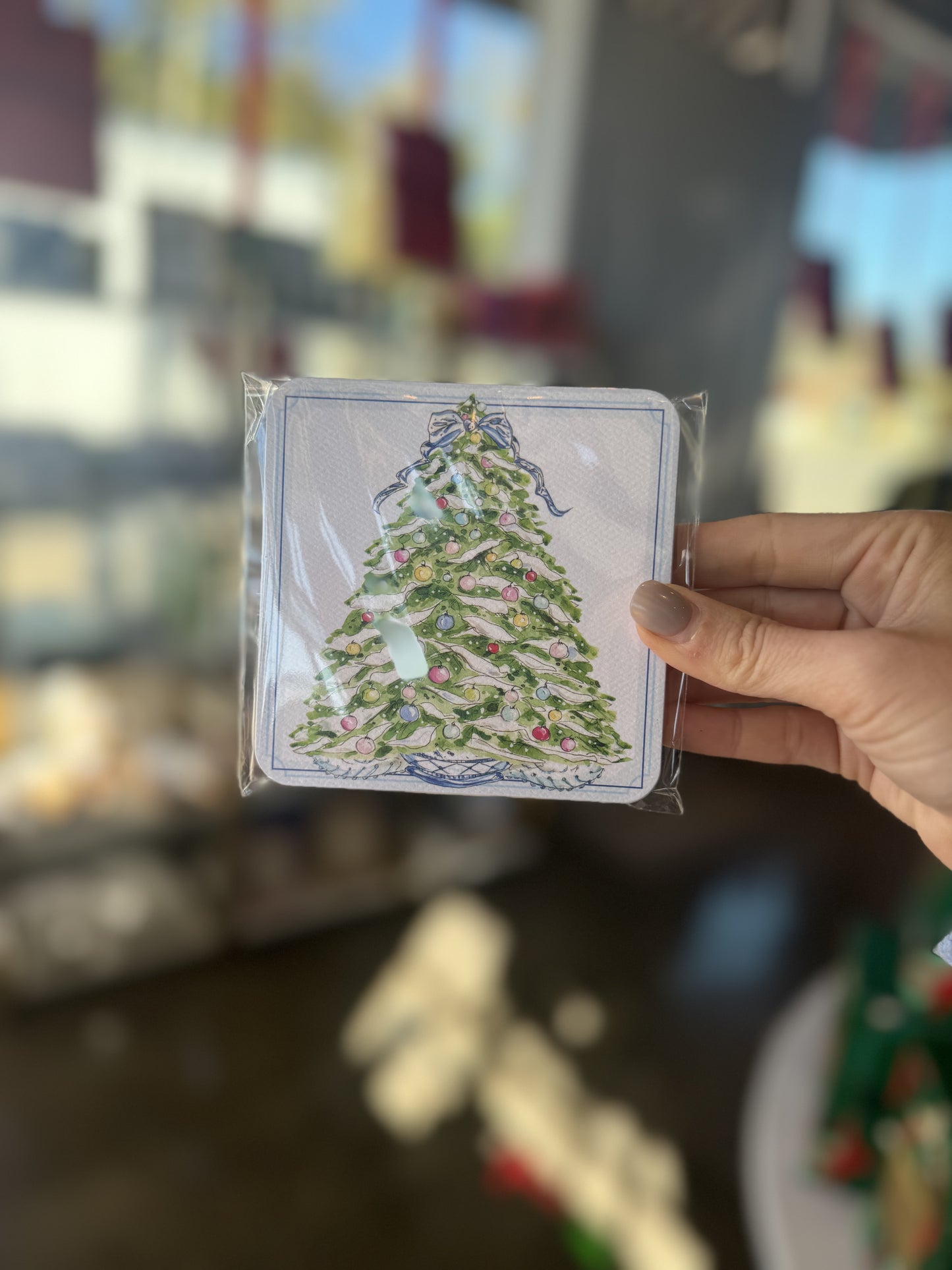 Christmas Tree Paper Coasters