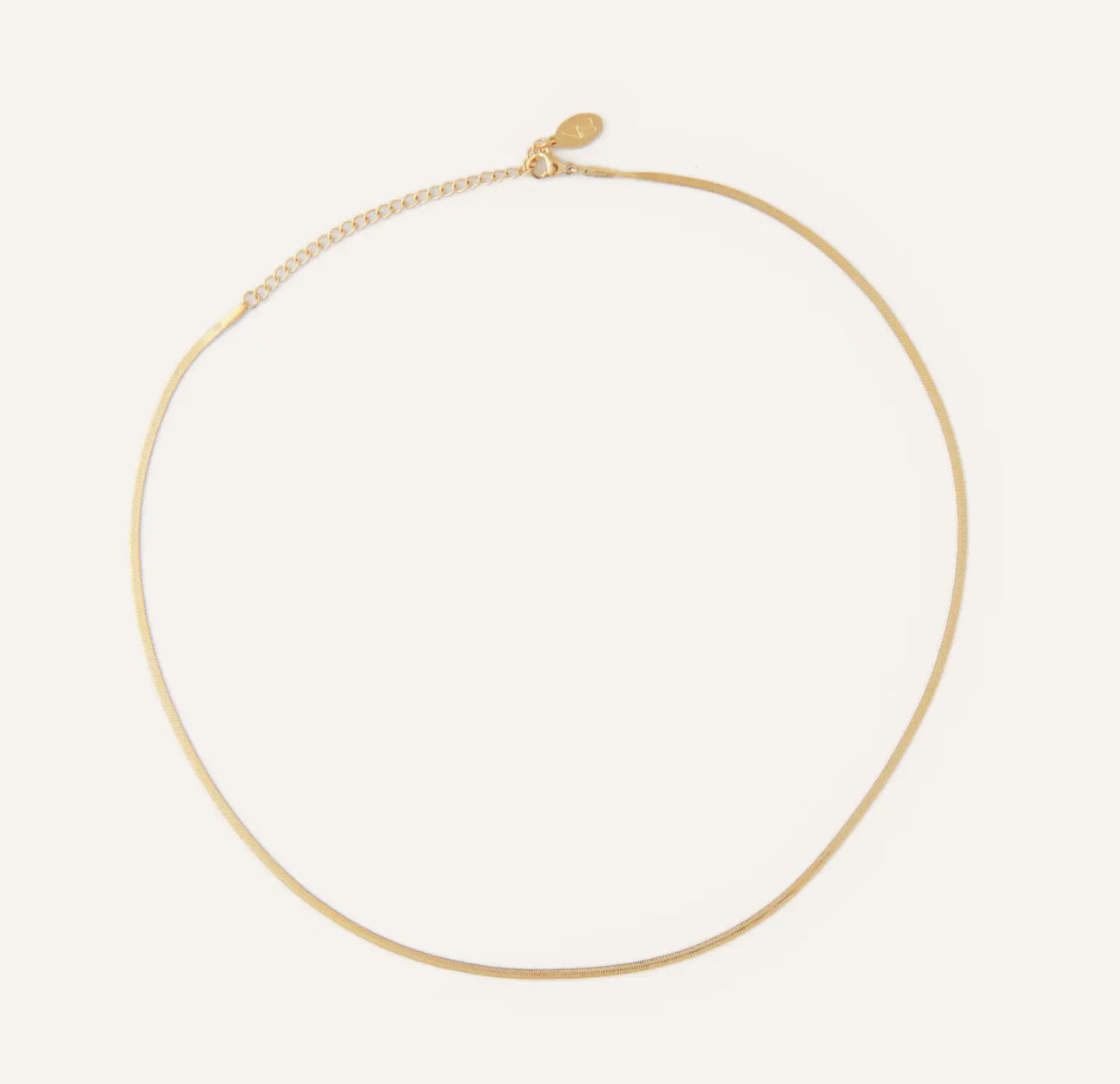 Micro Gold Herringbone Necklace