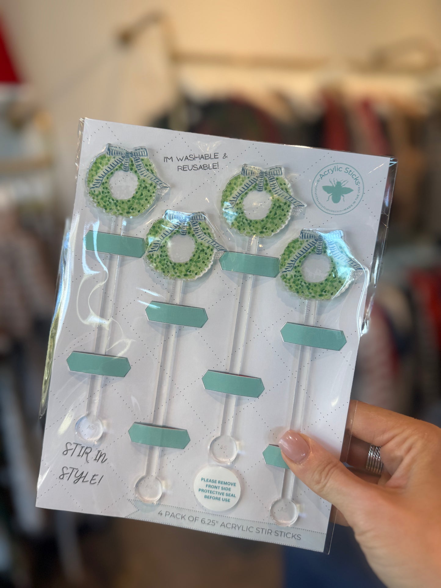 Boxwood Wreath Stir Sticks