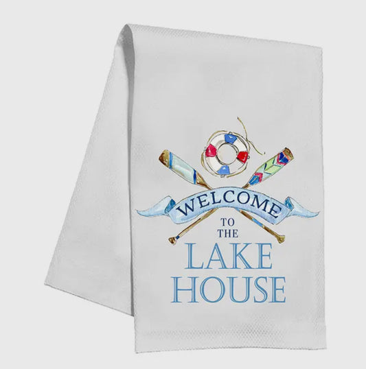 Welcome to the Lake House Kitchen Towel