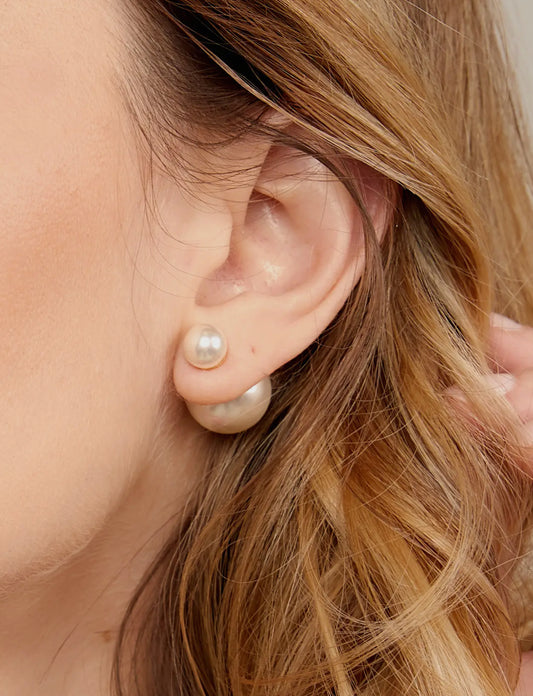 Double Pearl Earrings