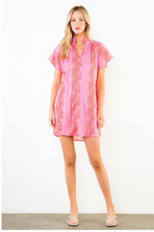 Short Sleeve Floral Dress