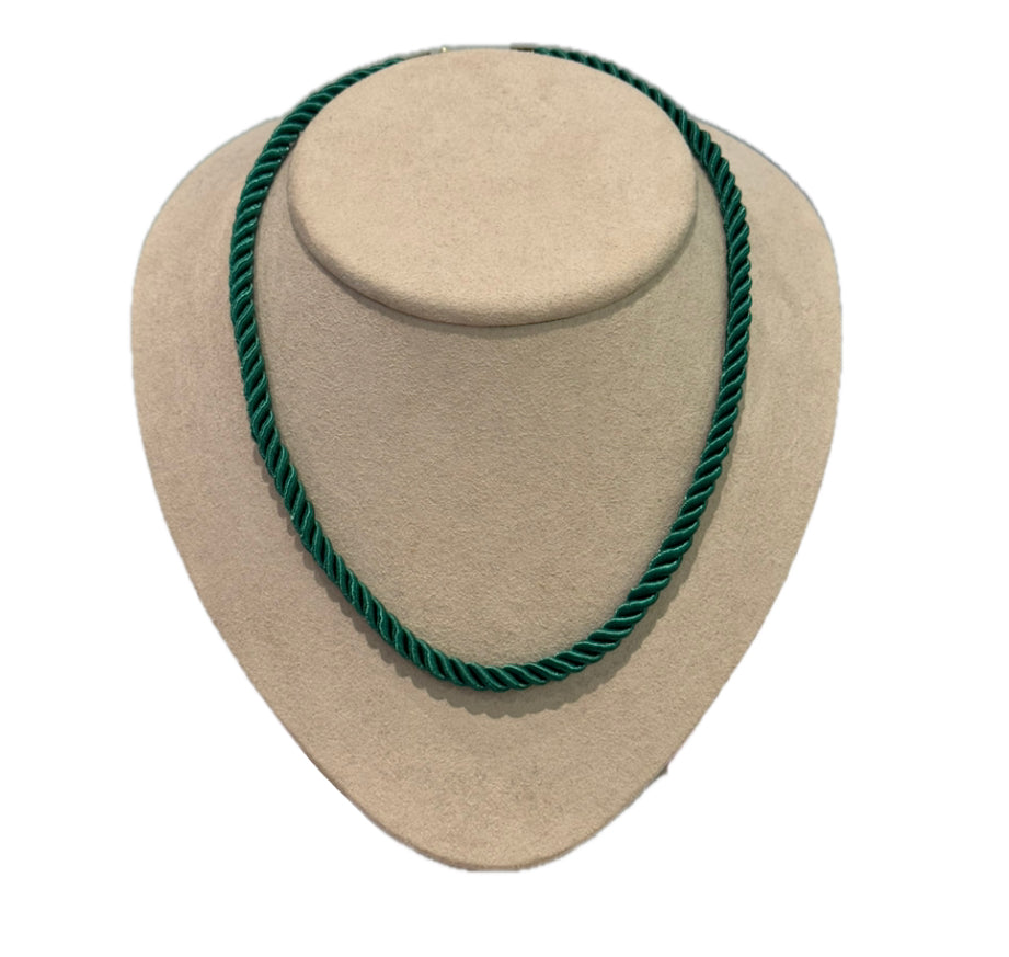 Emerald Green Rope Necklace