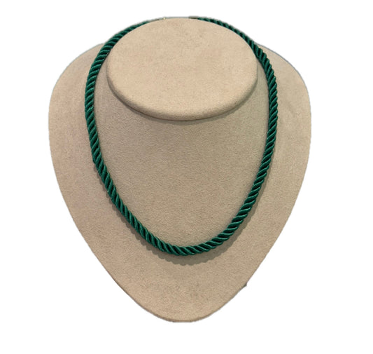 Emerald Green Rope Necklace