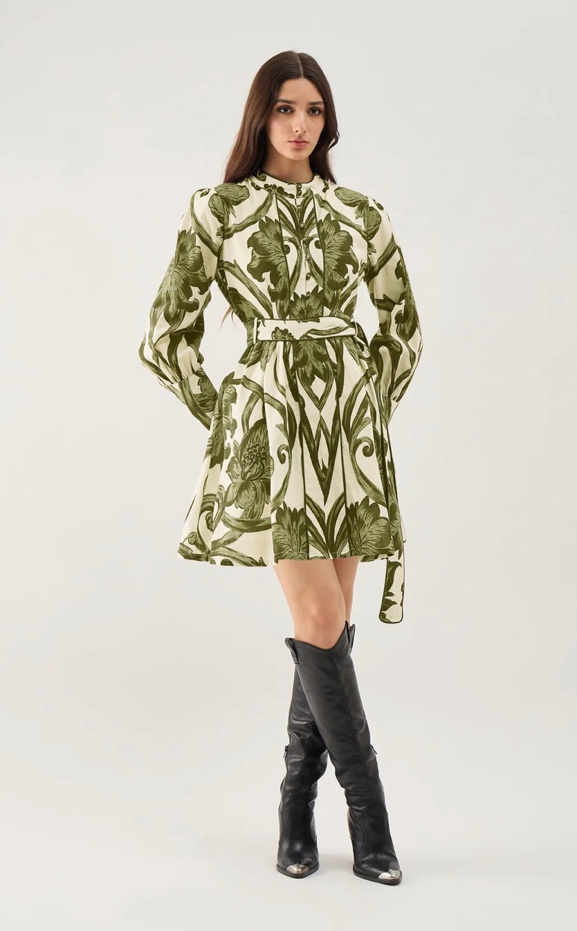 Nella Dress in Rosemere Olive