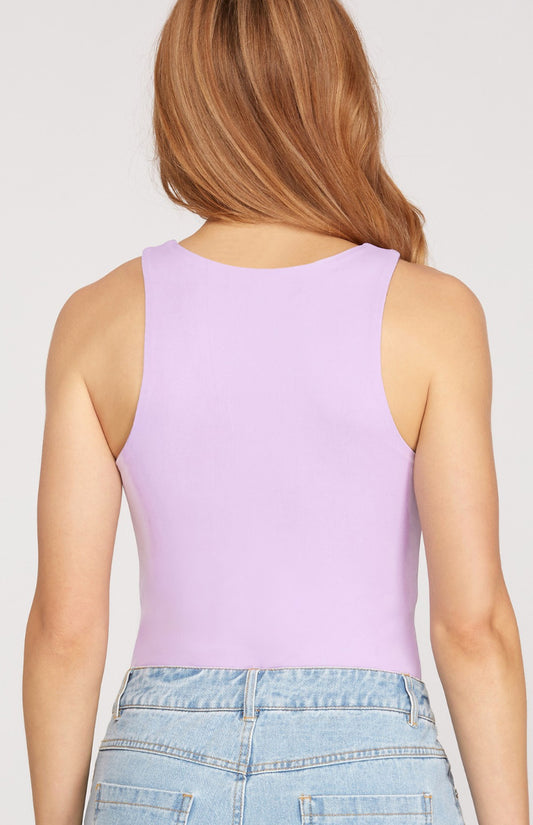 Lilac Sleeveless Bodysuit