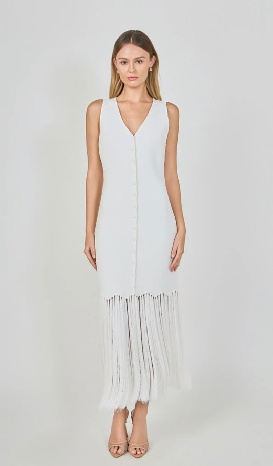 Sleeveless Fringe Dress