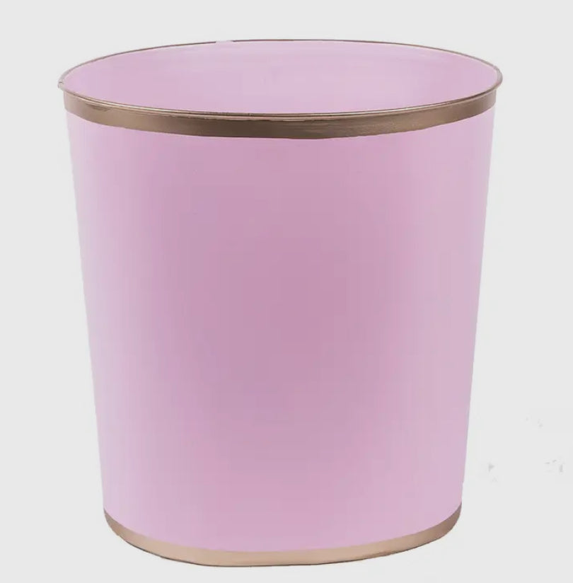 Mattie Oval Wastebasket in Pink