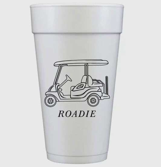 Golf Cart Roadie Styrofoam Cup