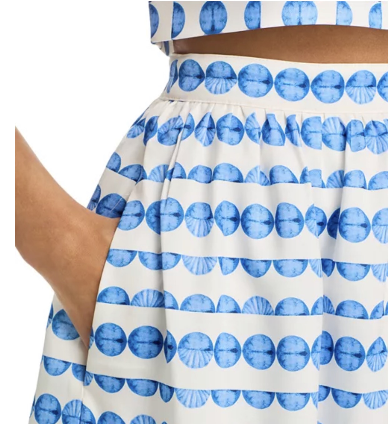 True Blue Structured Skirt