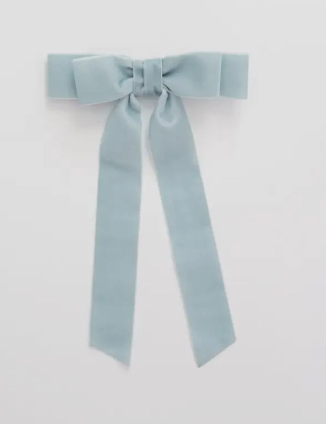 Long Bow Barrette Powder Blue