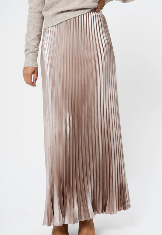 Marielle Metallic Satin Maxi Skirt
